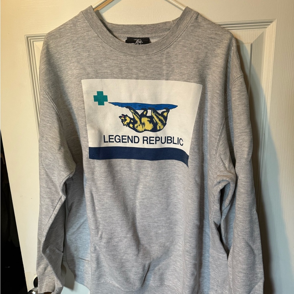 Pink Dolphin Gray Legend Republic Crew Neck